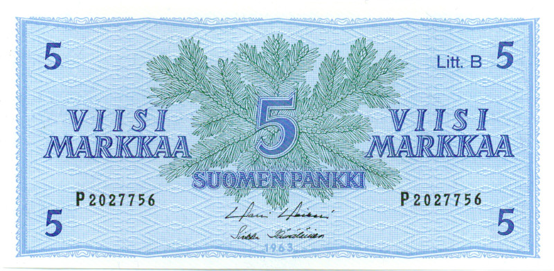 5 Markkaa 1963 Litt.B P2027756